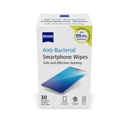 ZEISS Smartphone Anti-Bacterial Wipes (30 Pack)